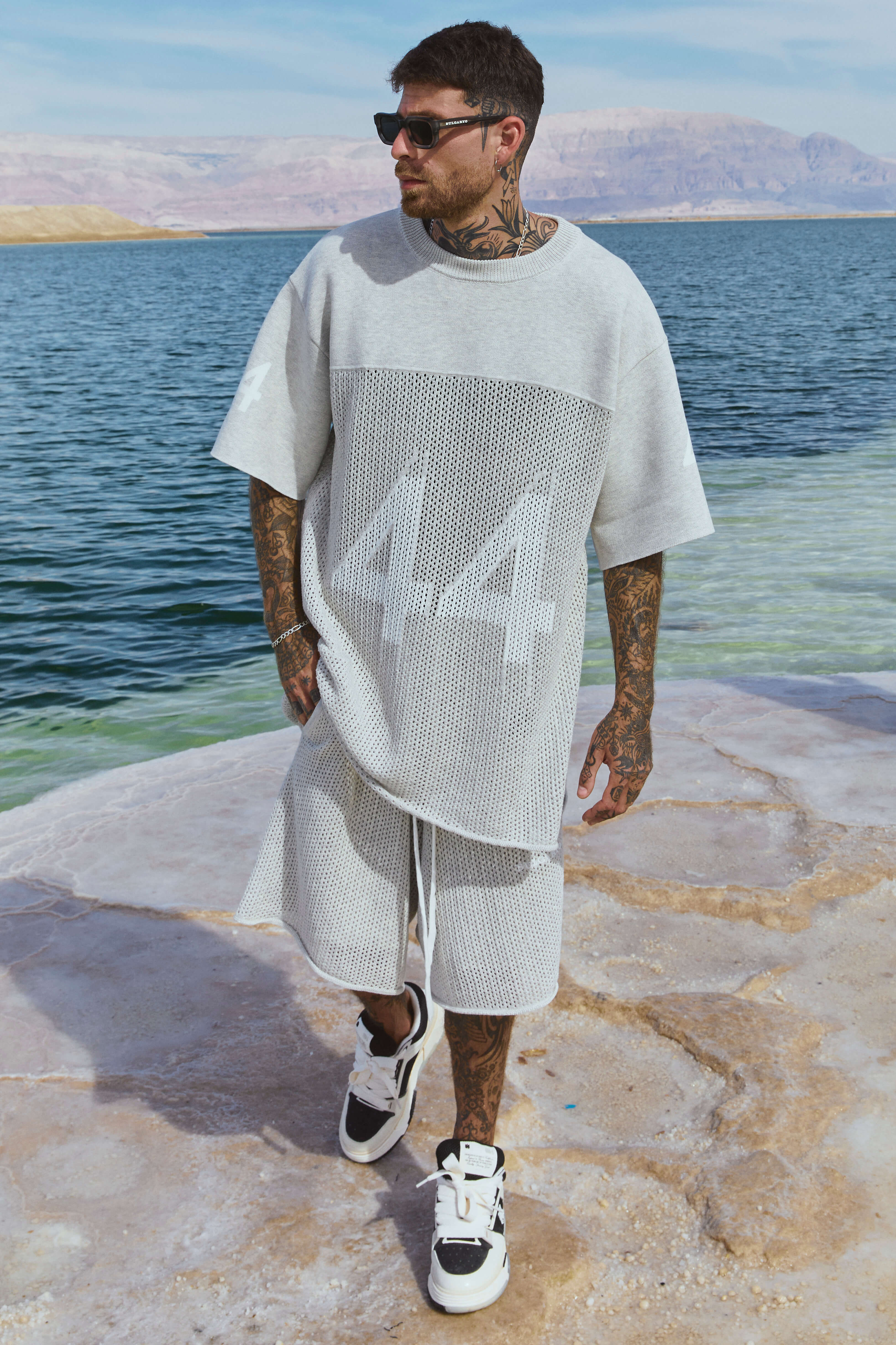 KNITTED SUMMER SET GRAY