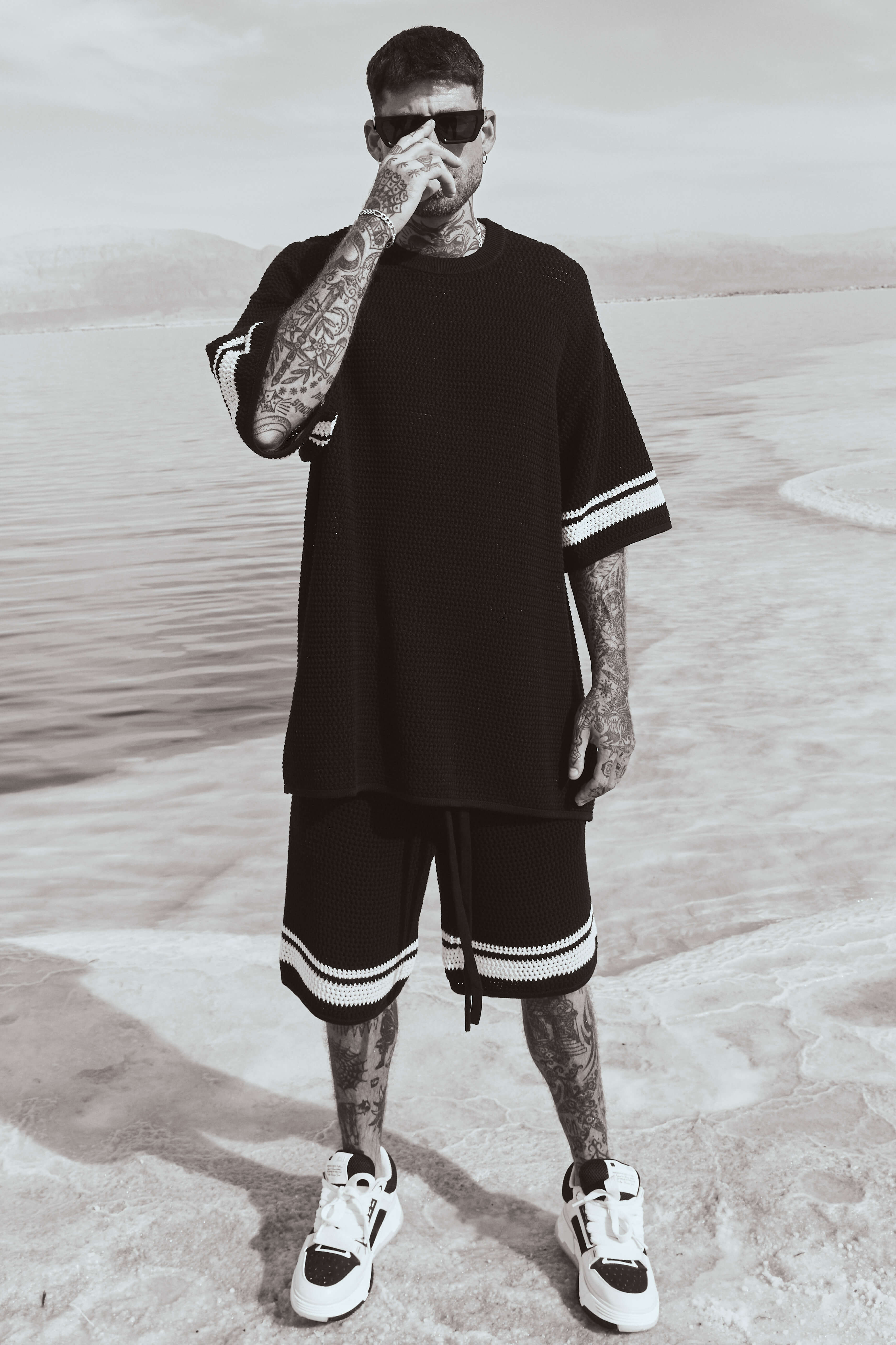 URBAN KNITTED SUMMER SET - BLACK