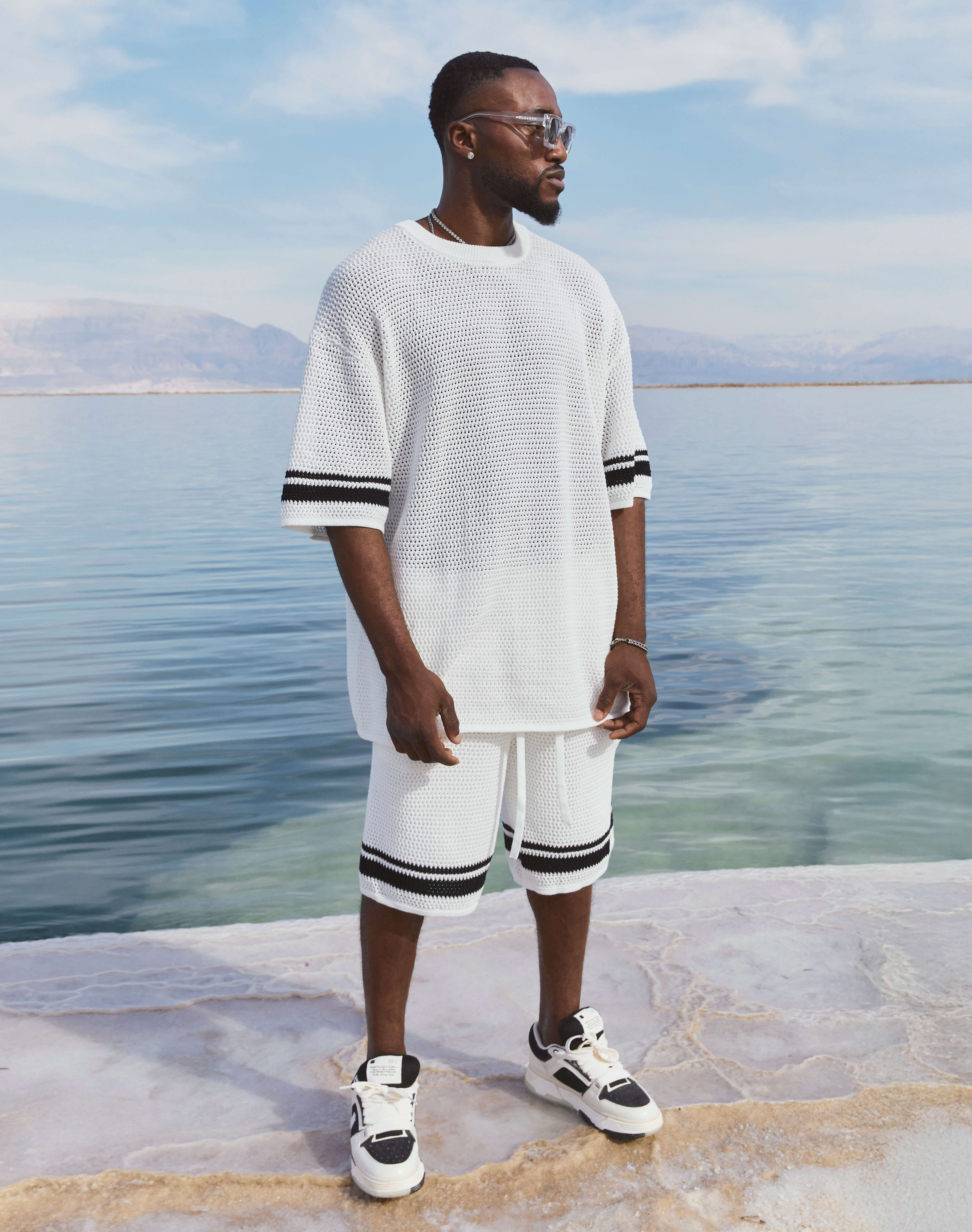 URBAN KNITTED SUMMER SET - WHITE