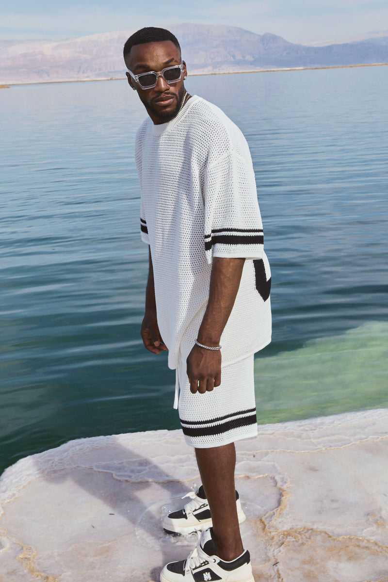 KNITTED P - B7 WHITE