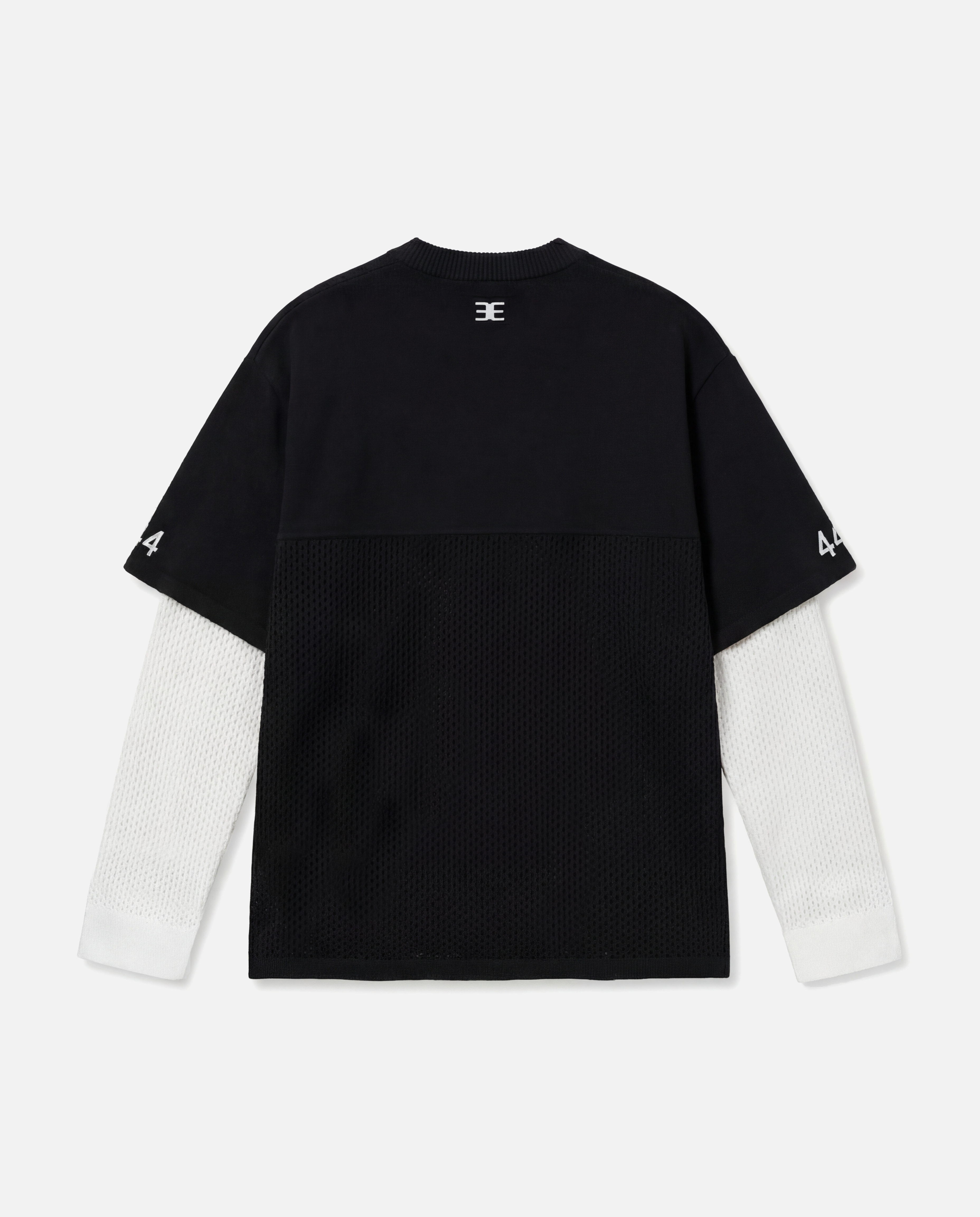 T DOUBEL SLEEVE KNIT BLACK