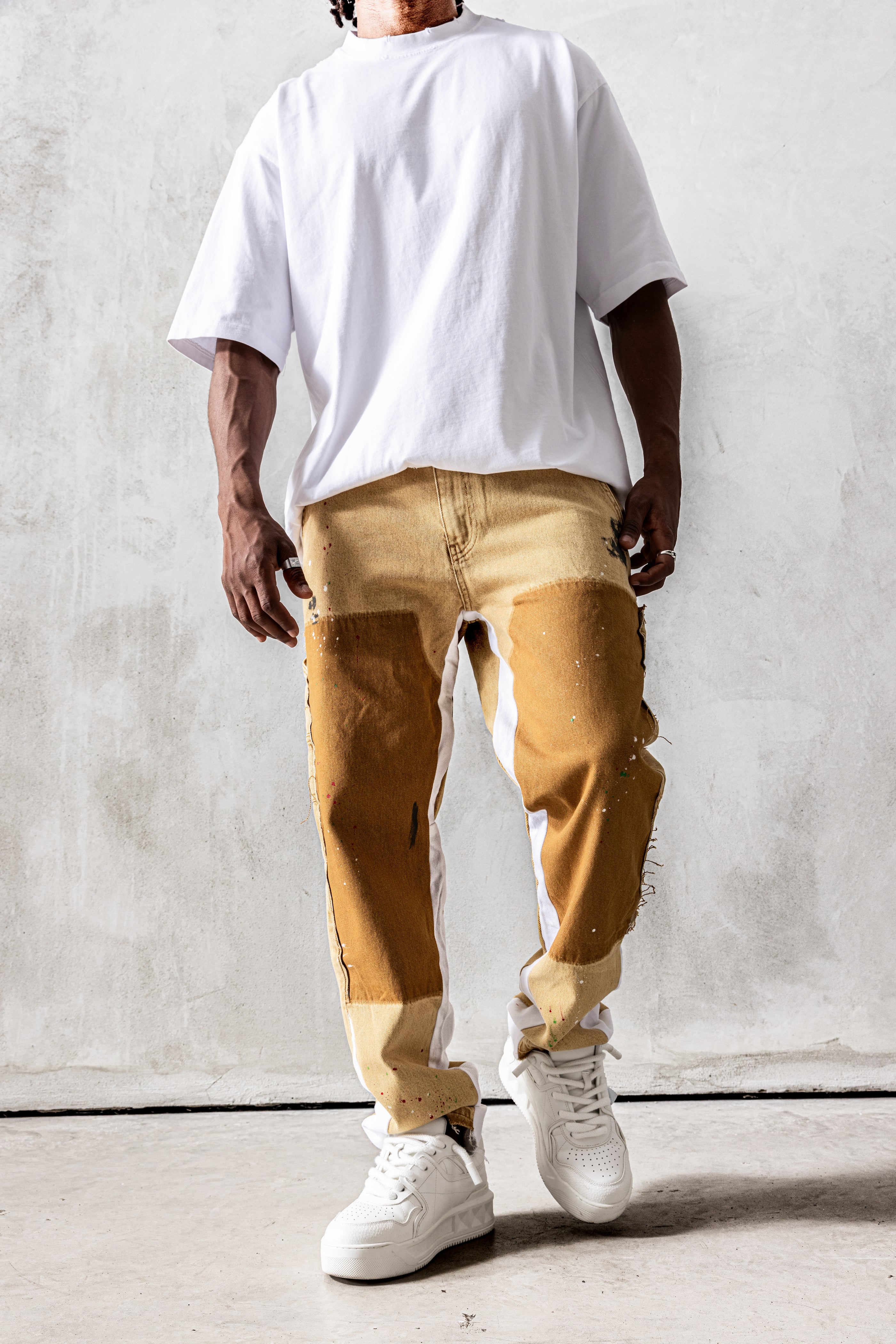 DENIM JEANS R45 CAMEL