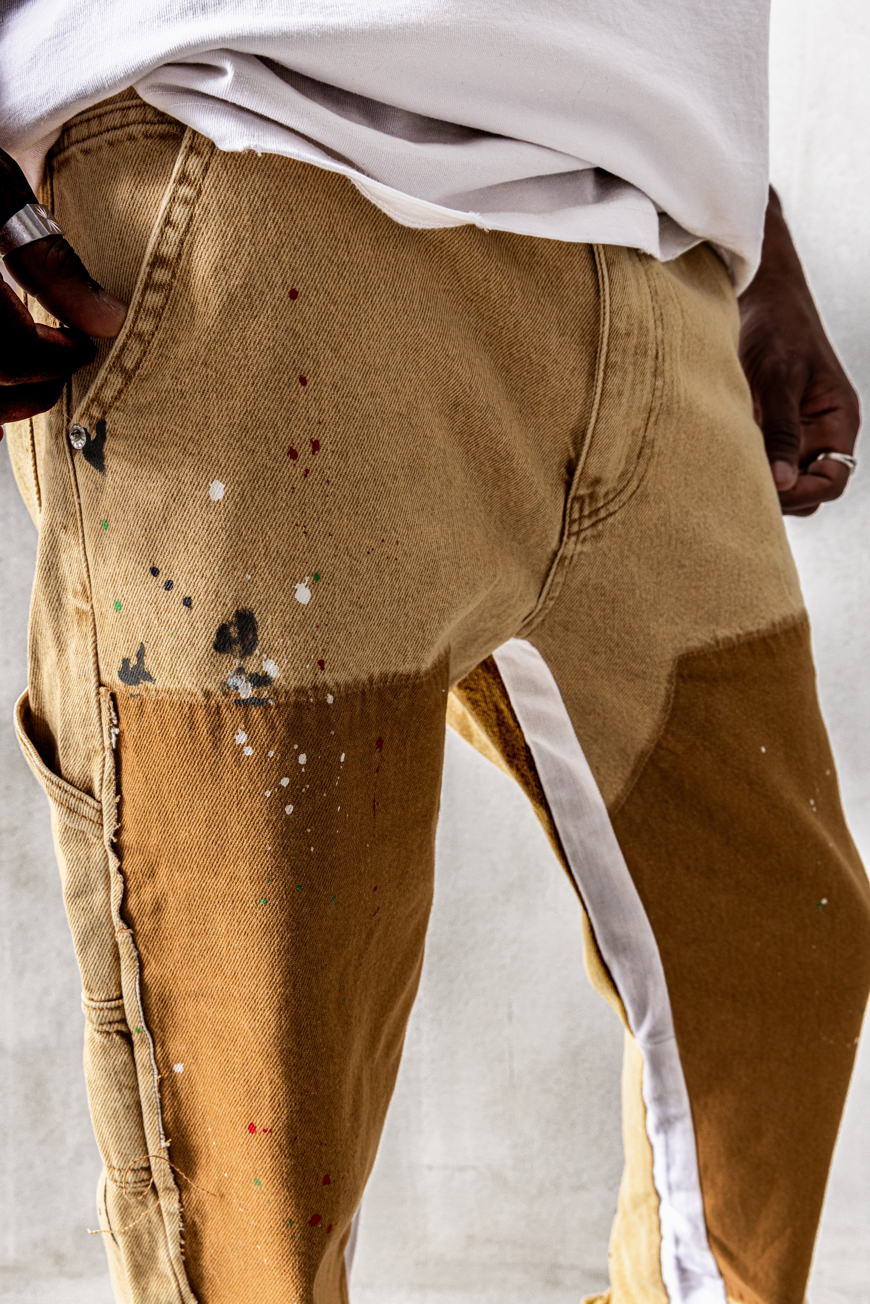 DENIM JEANS R45 CAMEL