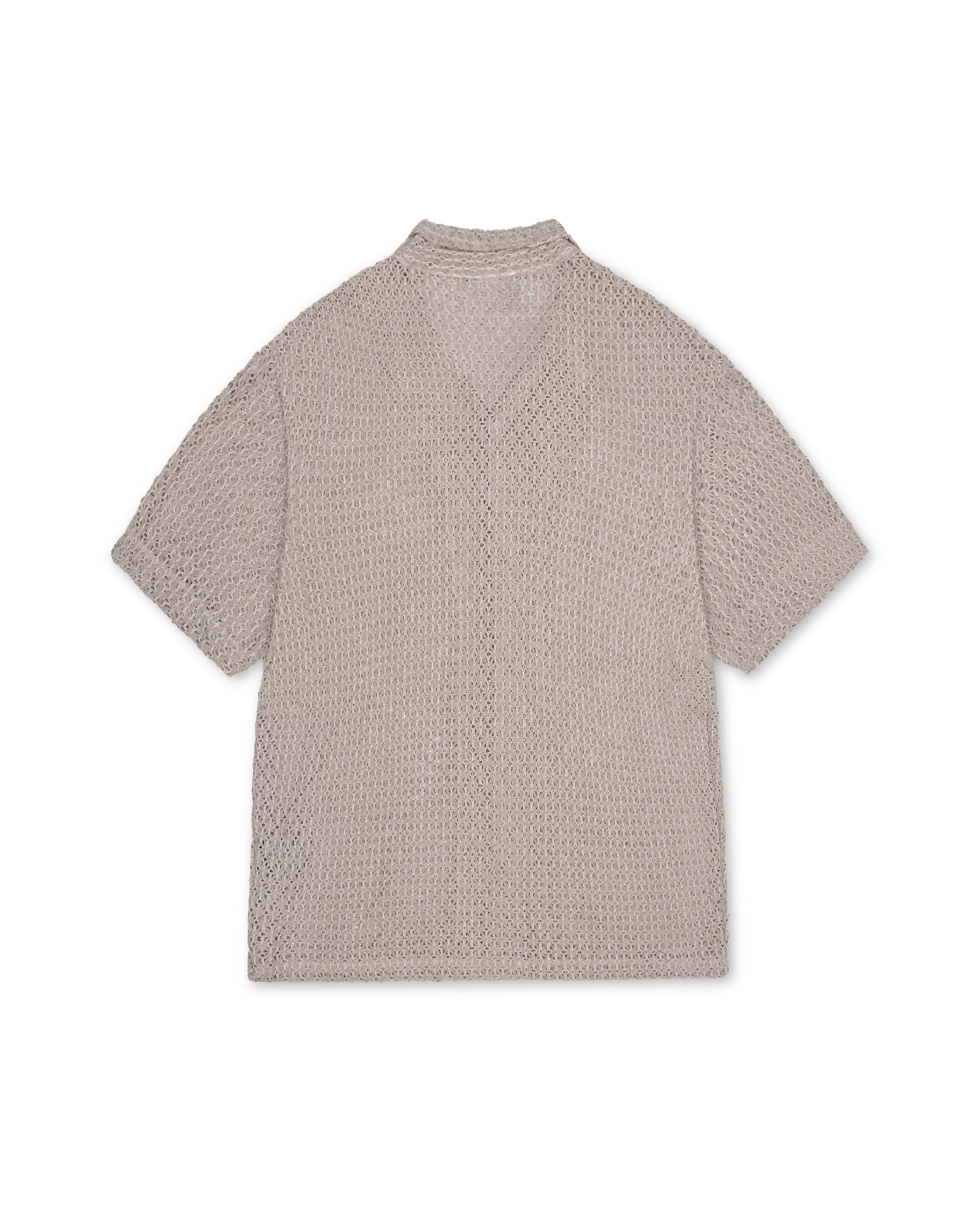 BUTTONED MESH - FLOWERS BROWN