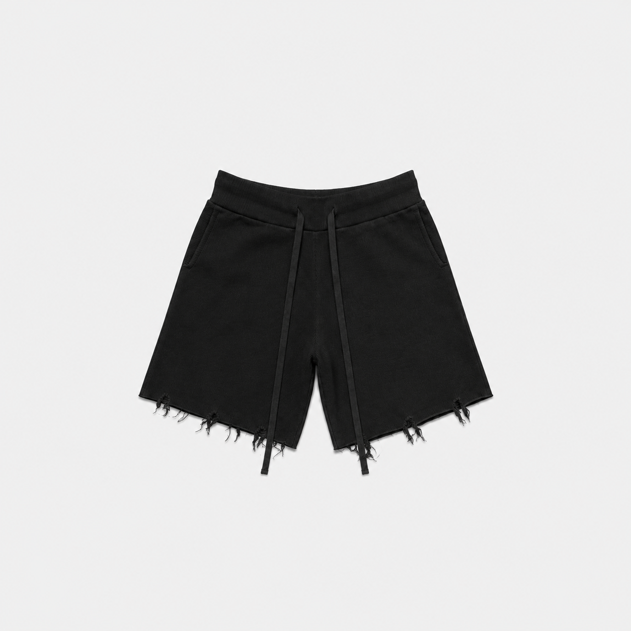 DRAPE PLEATED PANTS BLACK