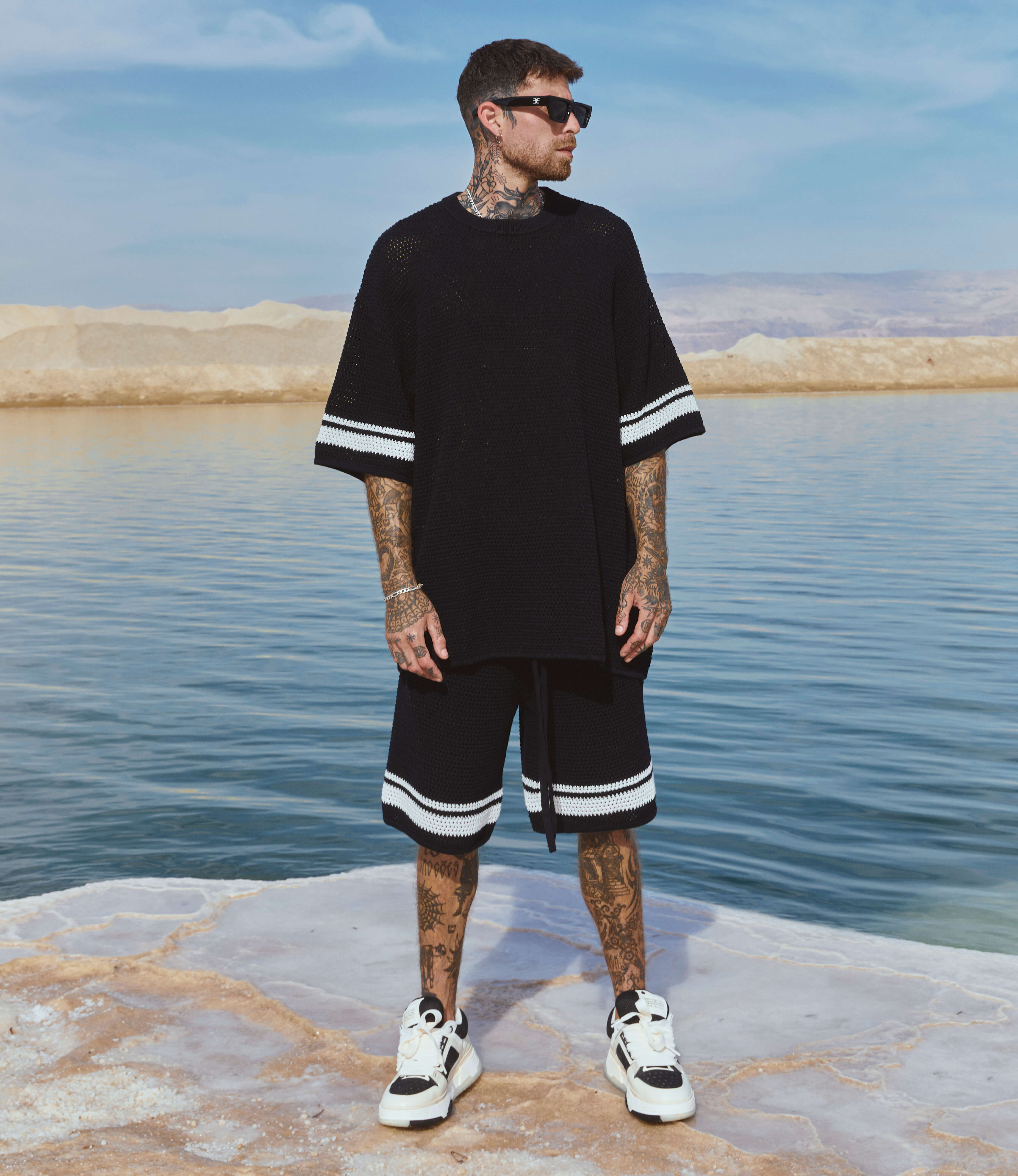 URBAN KNITTED SUMMER SET - BLACK