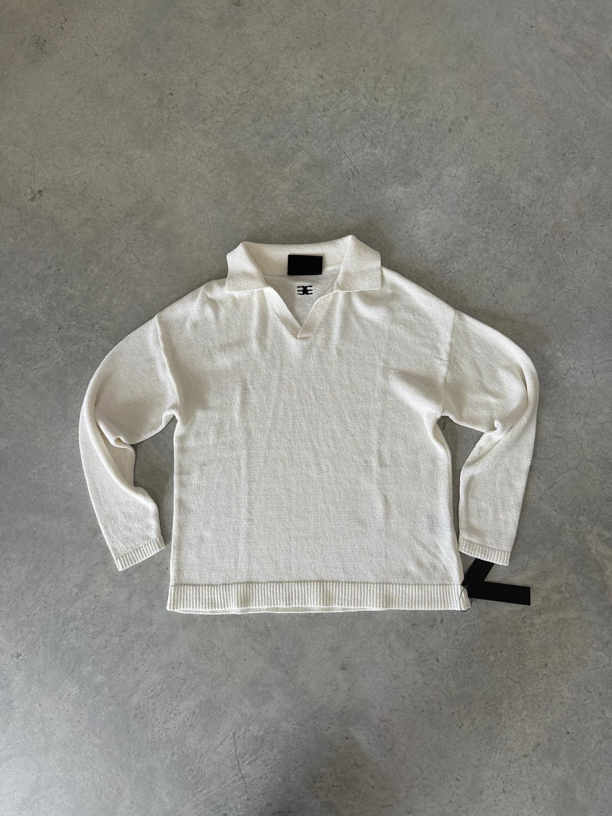 KNITTED T - B17           WHITE