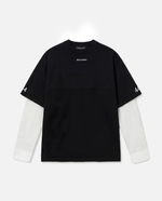 T DOUBEL SLEEVE KNIT      BLACK