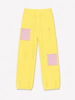 GRID KNIT PANTS           YELLOW