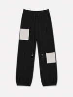 GRID KNIT PANTS           BLACK