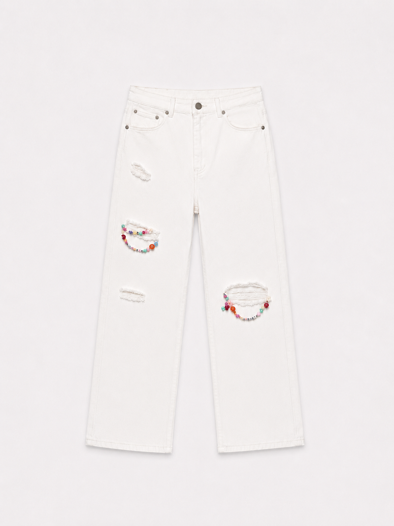 Track Star Jeans          WHITE