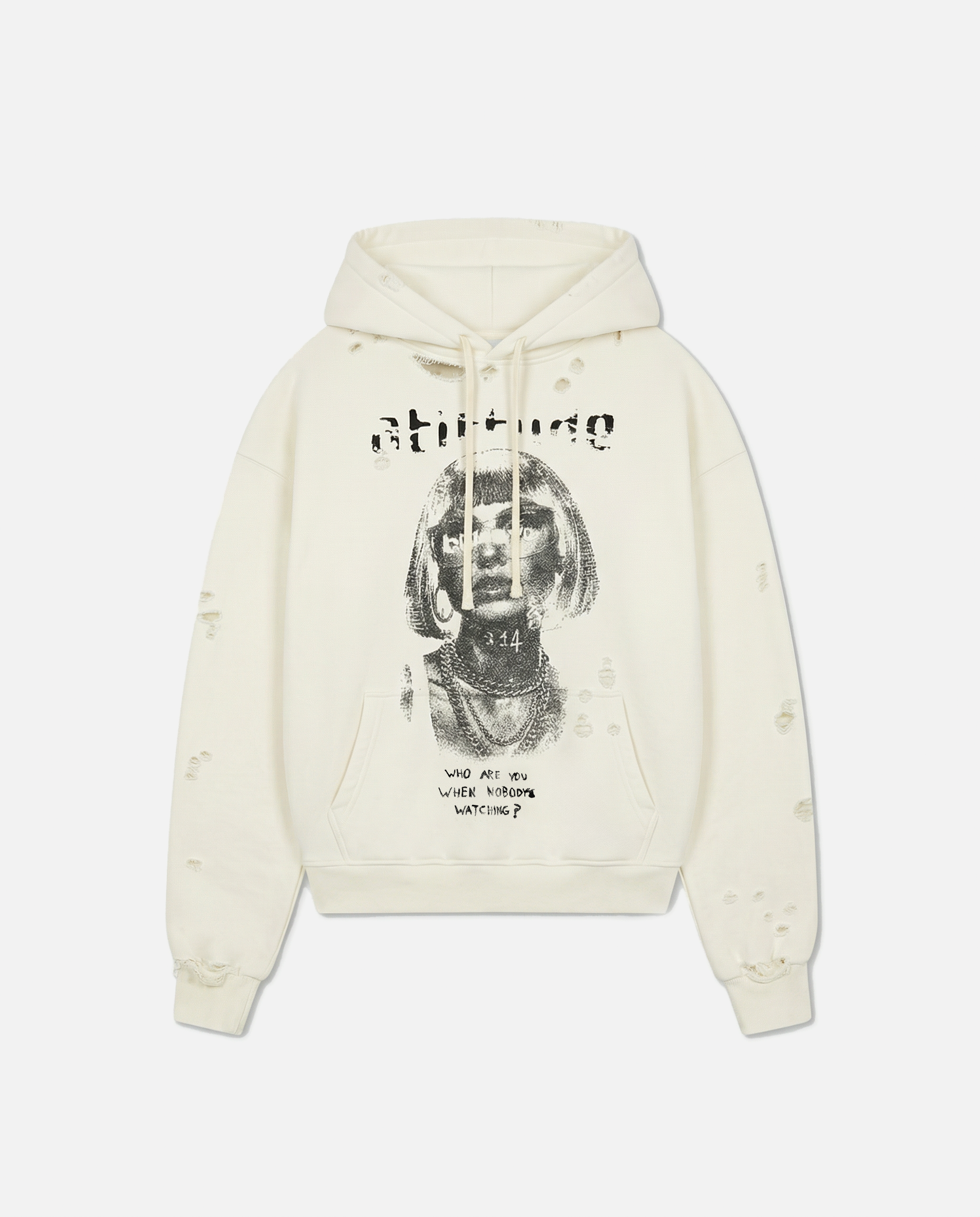 BULGARYO ATITTUDE HOODIE  WHITE
