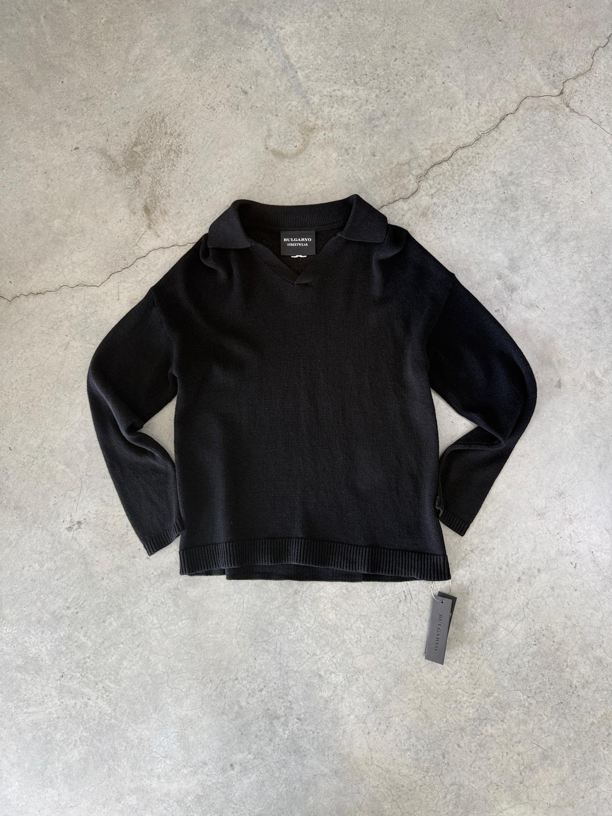 KNITTED T - B17           BLACK