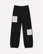 GRID KNIT PANTS           BLACK