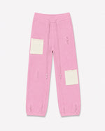 GRID KNIT PANTS           PINK
