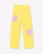 GRID KNIT PANTS           YELLOW